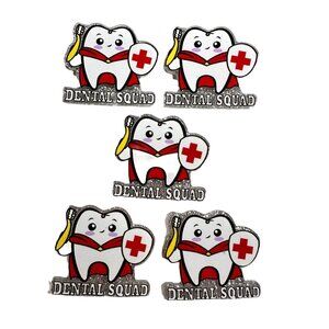10 pc glitter Dental Hygienist, Dental Assis acrylic flat back charm for badge r